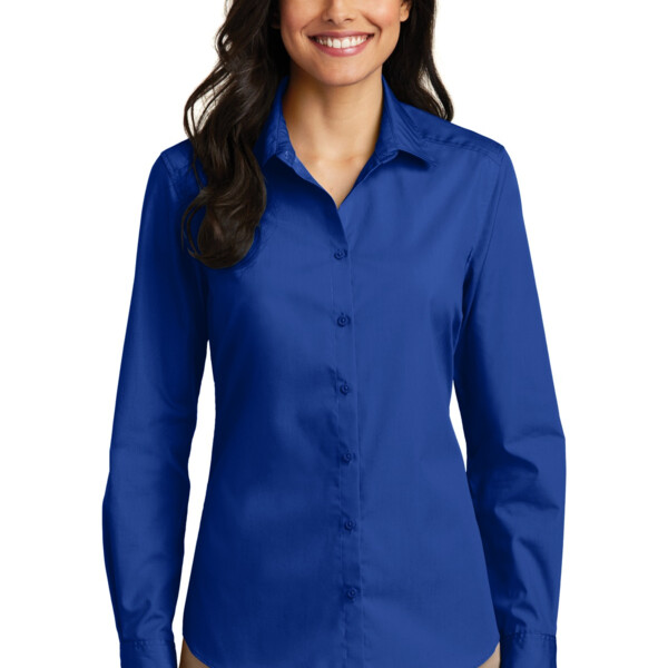 Women's Long Sleeve Carefree Poplin Shirt Thumbnail