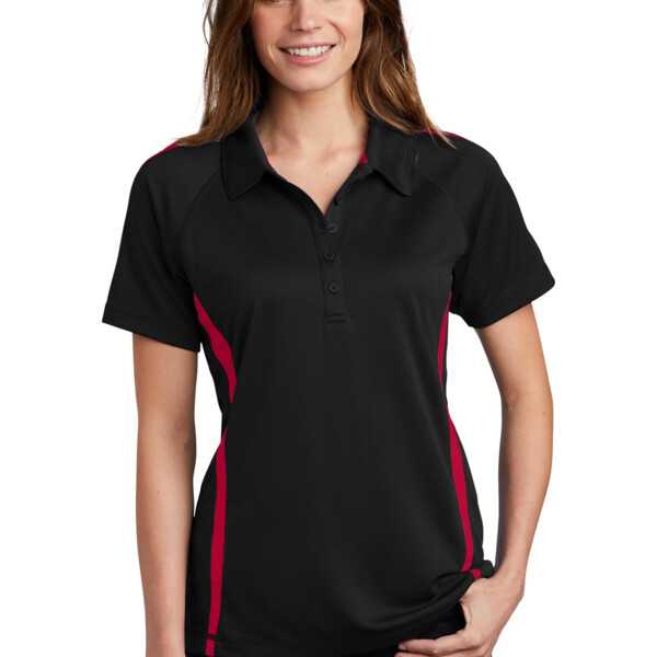 Riverfront Ladies PosiCharge ® Micro Mesh Colorblock Polo Thumbnail