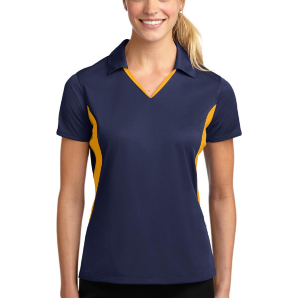 Riverfront Ladies Side Blocked Micropique Sport Wick ® Polo Thumbnail