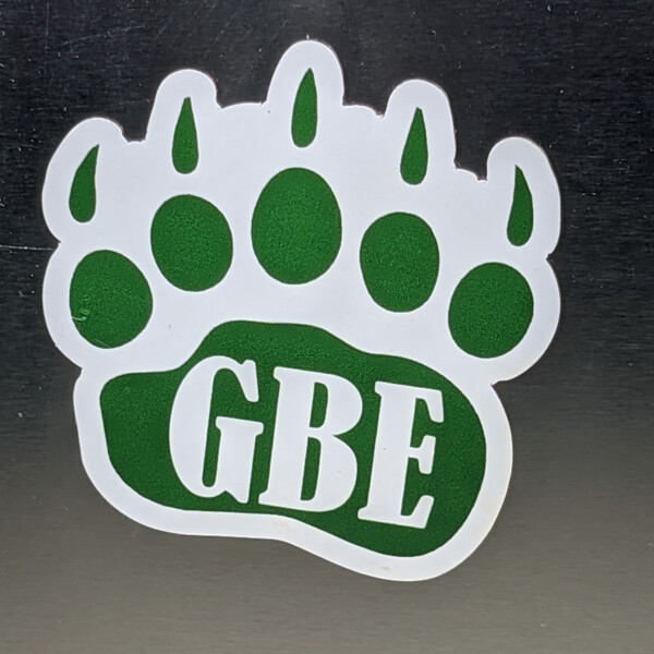 GBE Paw Print Fridge Magnet 2" x 2" Thumbnail