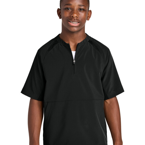 HRCanes - Youth Repeat 1/2 Zip Short Sleeve Jacket Thumbnail