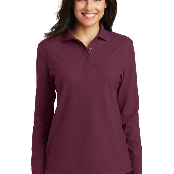 RC Ladies Silk Touch™ Long Sleeve Polo Thumbnail