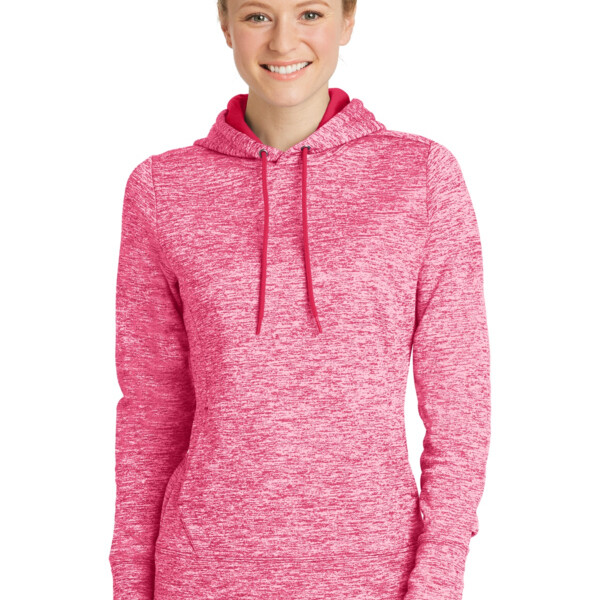 HC Ladies PosiCharge ® Electric Heather Fleece Hooded Pullover Thumbnail