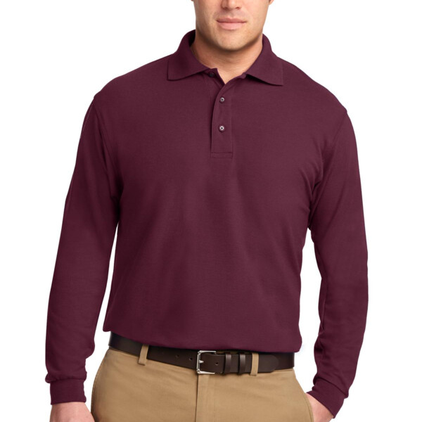 ycsdCopy of DP Silk Touch™ Long Sleeve Polo Thumbnail